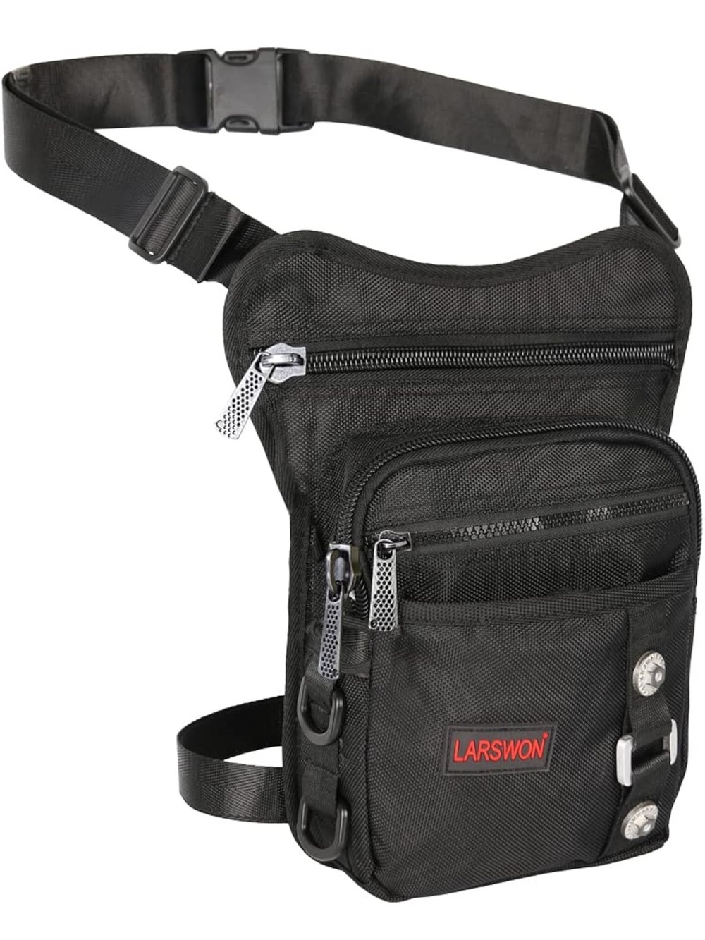 Black Men’s Tactical Leg Bag - Compact Crossbody Pouch